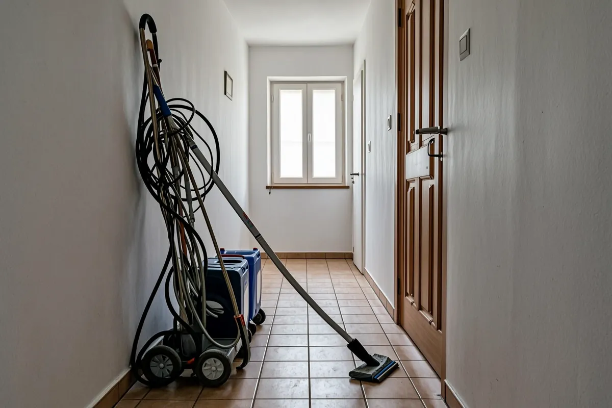 Equipo de limpieza en una vivienda de Vinaròs